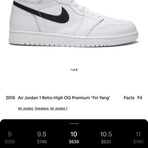 2016 Air Jordan 1 Retro High OG Premium 'Yin Yang'